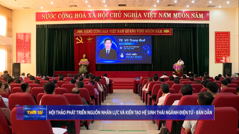 Hội thảo Ph&aacute;t triển nguồn nh&acirc;n lực v&agrave; kiến tạo Hệ sinh th&aacute;i ng&agrave;nh điện tử-b&aacute;n dẫn