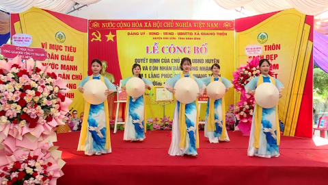X&oacute;m 1, x&atilde; Quang Thiện đ&oacute;n bằng c&ocirc;ng nhận khu d&acirc;n cư n&ocirc;ng th&ocirc;n mới kiểu mẫu