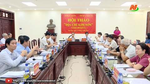 Huyện ủy Kim Sơn tổ chức hội thảo về cuốn s&aacute;ch "Địa ch&iacute; Kim Sơn"