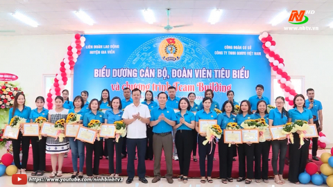Gia Viễn biểu dương c&aacute;n bộ c&ocirc;ng đo&agrave;n ti&ecirc;u biểu