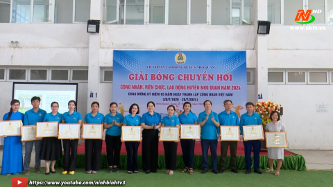 LĐLĐ huyện Nho Quan biểu dương c&aacute;n bộ, đo&agrave;n vi&ecirc;n c&ocirc;ng đo&agrave;n ti&ecirc;u biểu