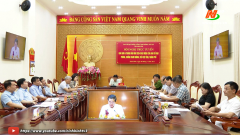 Giao ban trực tuyến 6 th&aacute;ng đầu năm hoạt động Ban Chỉ đạo ph&ograve;ng, chống tham nhũng, ti&ecirc;u cực tỉnh, th&agrave;nh phố