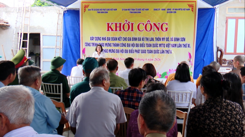 Khởi c&ocirc;ng x&acirc;y dựng nh&agrave; Đại đo&agrave;n kết