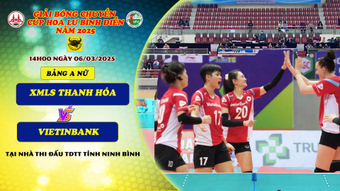 XMLS THANH H&Oacute;A Vs VIETINBANK  - Bảng A nữ - Giải B&oacute;ng chuyền C&uacute;p Hoa Lư - B&igrave;nh Điền 2025