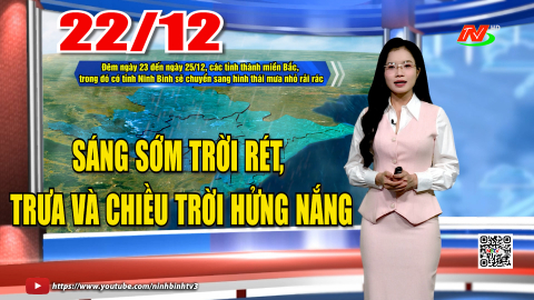 Dự b&aacute;o thời tiết khu vực tỉnh Ninh B&igrave;nh đ&ecirc;m 20, ng&agrave;y 21/12/2025