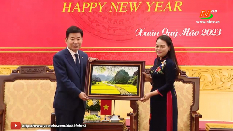 Chủ tịch Quốc hội H&agrave;n Quốc thăm v&agrave; l&agrave;m việc tại Ninh B&igrave;nh
