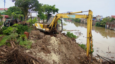Kim Sơn giải tỏa vi phạm h&agrave;nh lang an to&agrave;n giao th&ocirc;ng