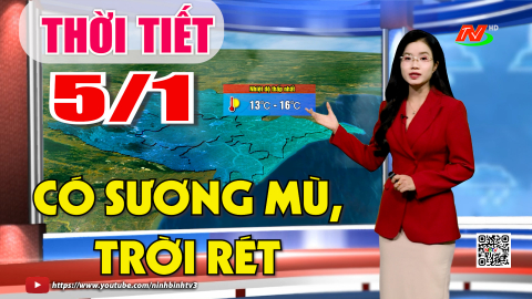 Dự b&aacute;o thời tiết khu vực tỉnh Ninh B&igrave;nh đ&ecirc;m 4, ng&agrave;y 5/1/2026