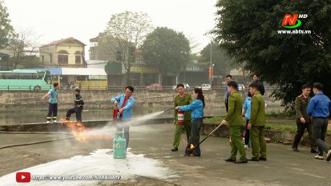 Tập huấn chữa ch&aacute;y, cứu nạn, cứu hộ cho đo&agrave;n vi&ecirc;n, thanh ni&ecirc;n th&agrave;nh phố Ninh B&igrave;nh