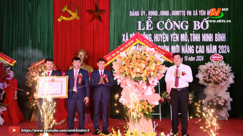 Y&ecirc;n Đồng đ&oacute;n bằng c&ocirc;ng nhận x&atilde; đạt chuẩn n&ocirc;ng th&ocirc;n mới n&acirc;ng cao