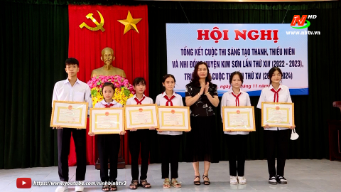 Kim Sơn tổng kết cuộc thi s&aacute;ng tạo Thanh, thiếu ni&ecirc;n v&agrave; nhi đồng lần thứ XIV