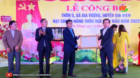 Th&ocirc;n 6, x&atilde; Gia Vượng đ&oacute;n nhận N&ocirc;ng th&ocirc;n mới kiểu mẫu