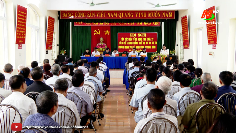 Đại biểu HĐND tỉnh tiếp x&uacute;c cử tri th&agrave;nh phố Ninh B&igrave;nh