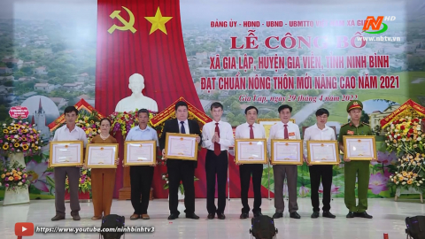 Gia Lập đ&oacute;n bằng c&ocirc;ng nhận x&atilde; đạt chuẩn n&ocirc;ng th&ocirc;n mới n&acirc;ng cao