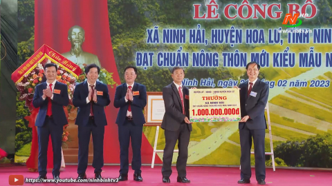 Ninh Hải đ&oacute;n Bằng c&ocirc;ng nhận x&atilde; đạt chuẩn N&ocirc;ng th&ocirc;n mới kiểu mẫu