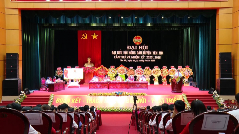 Đại hội đại biểu Hội N&ocirc;ng d&acirc;n huyện Y&ecirc;n M&ocirc; lần thứ 7