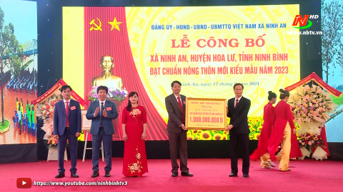 Ninh An đ&oacute;n Bằng c&ocirc;ng nhận x&atilde; đạt chuẩn n&ocirc;ng th&ocirc;n mới kiểu mẫu năm 2023