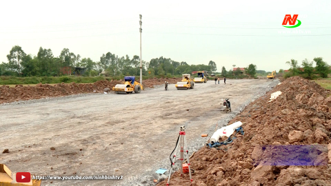 Đẩy nhanh tiến độ dự &aacute;n tuyến đường v&agrave;nh đai thị trấn Y&ecirc;n Thịnh