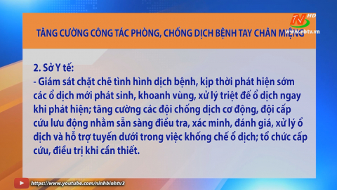  Tăng cường c&ocirc;ng t&aacute;c ph&ograve;ng, chống dịch bệnh tay ch&acirc;n miệng