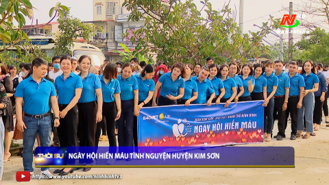 Ng&agrave;y hội hiến m&aacute;u t&igrave;nh nguyện huyện Kim Sơn