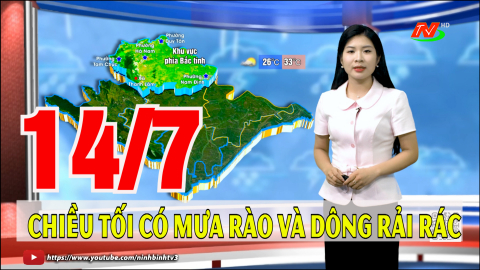 Dự b&aacute;o thời tiết đ&ecirc;m 13, ng&agrave;y 14/7/2025