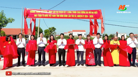 Kh&aacute;nh th&agrave;nh cầu &ldquo;Đại đo&agrave;n kết&rdquo; - c&ocirc;ng tr&igrave;nh ch&agrave;o mừng Đại hội đại biểu MTTQ Việt Nam tỉnh lần thứ XII