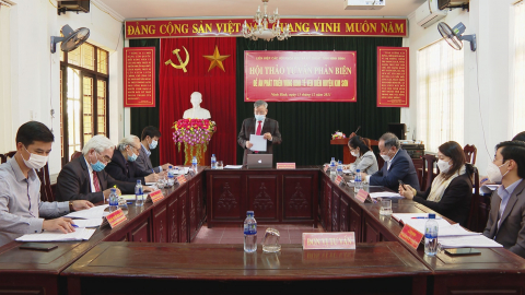 Hội thảo tư vấn, phản biện đề &aacute;n ph&aacute;t triển v&ugrave;ng kinh tế ven biển huyện Kim Sơn