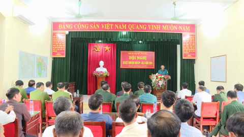 Sơ kết hoạt động Cụm địa b&agrave;n quốc ph&ograve;ng an to&agrave;n l&agrave;m chủ