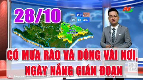 Dự b&aacute;o thời tiết mới nhất đ&ecirc;m nay v&agrave; ng&agrave;y 28/10: C&oacute; mưa r&agrave;o v&agrave; d&ocirc;ng v&agrave;i nơi, ng&agrave;y nắng gi&aacute;n đoạn