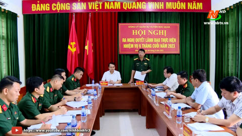 Đảng ủy Qu&acirc;n sự huyện Nho Quan ra Nghị quyết l&atilde;nh đạo thực hiện nhiệm vụ 