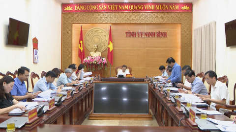 Thường trực Tỉnh ủy giao ban c&ocirc;ng t&aacute;c th&aacute;ng 7