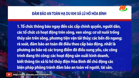 Đảm bảo an to&agrave;n hạ du khi xả lũ hồ H&ograve;a B&igrave;nh