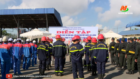 Diễn tập chữa ch&aacute;y v&agrave; cứu nạn cứu hộ cấp tỉnh
