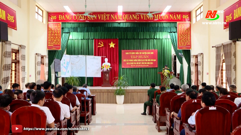 Kim Sơn tập huấn khung diễn tập ph&ograve;ng chống thi&ecirc;n tai v&agrave; t&igrave;m kiếm cứu nạn