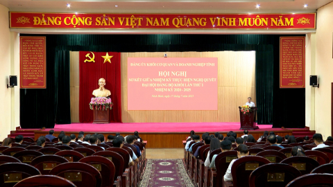 Sơ kết giữa nhiệm kỳ thực hiện nghị quyết đại hội Đảng bộ khối cơ quan v&agrave; doanh nghiệp Tỉnh