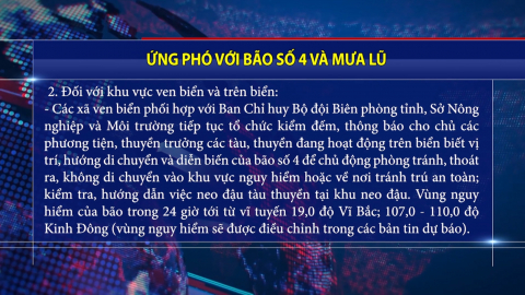 Ứng ph&oacute; với b&atilde;o số 4 v&agrave; mưa lũ