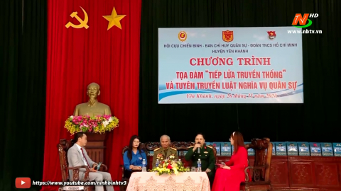Cựu chiến binh huyện Y&ecirc;n Kh&aacute;nh gi&aacute;o dục truyền thống cho thế hệ trẻ