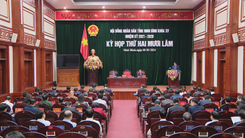 Kỳ họp thứ hai mươi lăm, HĐND tỉnh Ninh B&igrave;nh kh&oacute;a XV