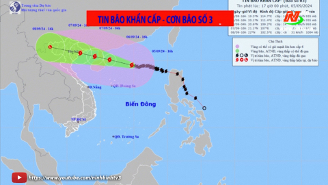 Tin b&atilde;o khẩn cấp - Cơn b&atilde;o số 3(Hồi 16h ng&agrave;y 05/9/2024)