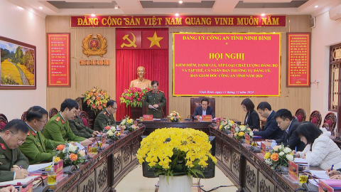 Ban Thường vụ Đảng ủy C&ocirc;ng an tỉnh kiểm điểm tập thể, c&aacute; nh&acirc;n năm 2024