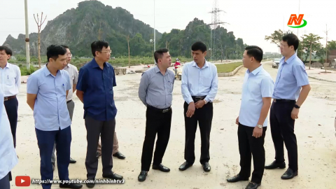 Đồng ch&iacute; Nguyễn Cao Sơn, Ph&oacute; Chủ tịch UBND tỉnh kiểm tra t&igrave;nh h&igrave;nh triển khai thi c&ocirc;ng c&aacute;c dự &aacute;n