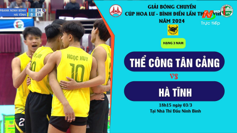 THỂ C&Ocirc;NG T&Acirc;N CẢNG - H&Agrave; TĨNH _ Tranh hạng 3 Nam Giải B&oacute;ng chuyền C&uacute;p Hoa Lư - B&igrave;nh Điền năm 2024