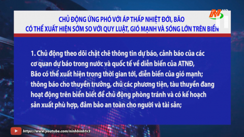 Chủ động ứng ph&oacute; với &aacute;p thấp nhiệt đới, b&atilde;o sớm tr&aacute;i quy luật