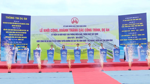 Lễ khởi c&ocirc;ng, kh&aacute;nh th&agrave;nh c&aacute;c c&ocirc;ng tr&igrave;nh, dự &aacute;n ch&agrave;o mừng 50 năm giải ph&oacute;ng miền Nam, thống nhất đất nước