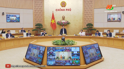 Hội nghị trực tuyến Ch&iacute;nh phủ với c&aacute;c địa phương