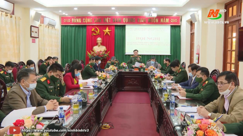 Hội nghị tổng kết hoạt động phối hợp chỉ đạo c&ocirc;ng t&aacute;c tuy&ecirc;n gi&aacute;o trong LLVT địa phương năm 2021