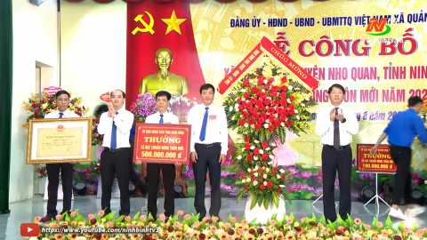 Quảng Lạc đ&oacute;n bằng c&ocirc;ng nhận x&atilde; đạt chuẩn n&ocirc;ng th&ocirc;n mới năm 2021