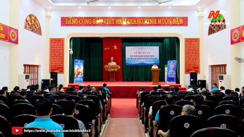Nho Quan ra qu&acirc;n hưởng ứng Th&aacute;ng vận động triển khai BHXH to&agrave;n d&acirc;n