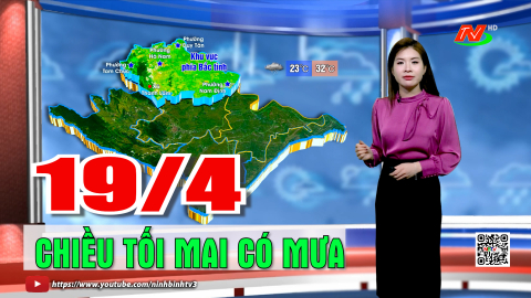 Dự b&aacute;o thời tiết đ&ecirc;m 18, ng&agrave;y 19/4 | Đ&ecirc;m nay v&agrave; chiều tối mai c&oacute; mưa r&agrave;o v&agrave; d&ocirc;ng v&agrave;i nơi.