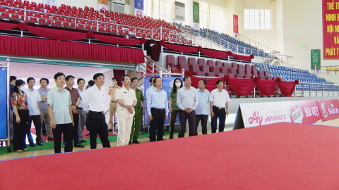 Chủ tịch UBND Tỉnh ki&ecirc;̉m tra c&ocirc;ng tác chu&acirc;̉n bị Sea Games 31